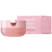 Laneige Bouncy & Firm Lip Treatment 12g in pink jar with matching pink box, featuring a sleek, minimalist design.