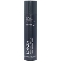 Dark gray L'Anza Healing Style AirPaste spray can with white text and sleek cylindrical design.
