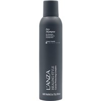 Black L'Anza Healing Style Dry Shampoo bottle, 6.3oz, with white text and sleek matte finish.