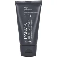 Dark gray tube of L'Anza Healing Style Taffy, 75ml, with white text and flip-top cap.