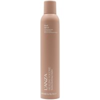 Beige L'Anza Healing Volume Final Effects 350ml spray bottle with white text and sleek cylindrical design.
