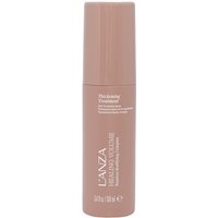 L'Anza Healing Volume Thickening Treatment, 100ml, in a sleek beige bottle with white text and a cylindrical cap.