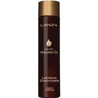 L'ANZA Keratin Healing Oil Lustrous Conditioner, 250ml brown bottle with gold cap and white text.