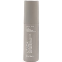 L'Anza Keratin Healing Oil Smooth Down Spray 100ml, sleek beige bottle with white text and a rounded cap.