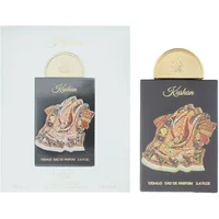 Lattafa Pride Kashan Eau De Parfum 100ml, black bottle with gold cap, ornate design on front, matching box.