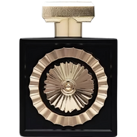 Lattafa Pride Nebras Unisex Eau de Parfum, 100ml black bottle with gold floral emblem and gold cap.