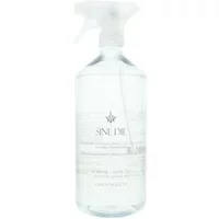 Clear spray bottle of Laurent Mazzone Sine Die Hydroalcoholic Solution, 1000ml, with white label and nozzle.
