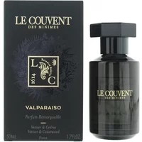 Le Couvent des Minimes Valparaiso Eau De Parfum 50ml, black bottle with gold emblem, matching black box.