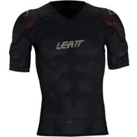 Black Leatt 3DF AirFit Lite Evo Shoulder Tee with mesh fabric, V-neck, and padded shoulders.