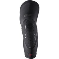 Black Leatt 6.0 Evo Lite Knee Guard with perforated padding and sleek ergonomic design.