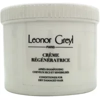 White tub of Leonor Greyl Creme Regeneratrice Conditioner, black text, 500ml, for dry and damaged hair.