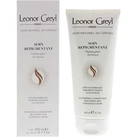 Leonor Greyl Icy Brown Conditioner 200ml, white tube with brown text and leaf design, next to matching box.