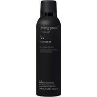 Black Living Proof Flex Shaping Hairspray can, 246ml, with white text and sleek matte finish.