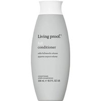 Gray bottle of Living Proof Full Conditioner 236ml with white cap and black text.