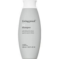 Gray bottle of Living Proof Full Shampoo, 236ml, with white cap and minimalist text design.