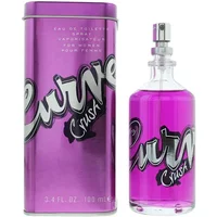 Purple Curve Crush Eau De Toilette bottle and tin with bold silver logo, 100ml by Liz Claiborne.