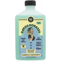 Lola Danos Vorazes Fortifying Shampoo 250ml, turquoise bottle, black cap, vintage-style label with illustration.