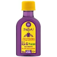 Purple bottle of Lola Pinga! Acai & Pracaxi Hair Oil, 50ml, with yellow cap and label featuring bold text.