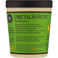 Lola Umectacao Oliva Deep Nourishing Hair Mask, 200g jar, olive green label with black and yellow text.
