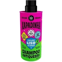 Lola Xapadinha Anti-Breakage Shampoo 250ml in bright pink and green bottle with black cap and bold text.