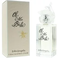 Lolita Lempicka Oh Ma Biche Eau De Parfum 50ml, clear bottle with floral cap, elegant script on box and bottle.