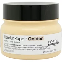 L'Oréal Professionnel Absolut Repair Golden Mask in a beige jar with black lid, 250ml label on front.