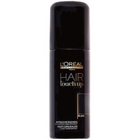 Black L'Oréal Professionnel Hair Touch Up spray can, 75ml, with sleek design and gold lettering.