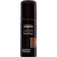 Black L'Oréal Professionnel Hair Touch Up spray bottle, 75ml, with dark blonde color swatch and gold lettering.