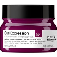 Purple L'Oréal Professionnel Curl Expression Hair Mask jar with black lid, 250ml, for curls and coils.