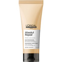 Gold tube of L'Oréal Professionnel Absolut Repair Conditioner, black cap, 200ml, sleek design with white label.