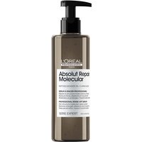 Gold bottle of L'Oréal Absolut Repair Molecular Hair Rins with black pump and white label.