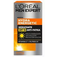 Orange and silver L'Oreal Men Expert Hydra Energetic Anti-Fatigue Moisturiser SPF 15, 50ml with bold text and logo.