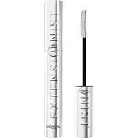 L'Oreal Paris Telescopic Extensionist Mascara Black, silver tube with curved brush applicator.