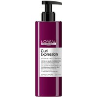 Purple bottle of L'Oreal Curl Expression Curl-Activator Jell with black pump and white label.
