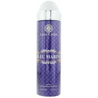 Louis Cardin Bleu Marine Homme deodorant spray, 200ml, in a purple patterned can with silver cap and logo.
