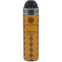 Orange Louis Cardin Farrier Deodorant Spray 200ml with black cap and diamond pattern design.