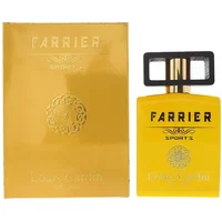 Yellow Louis Cardin Farrier Sports Eau De Parfum bottle with black cap and matching gold box.