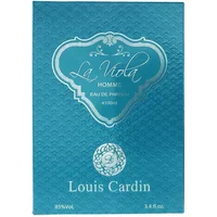 Teal Louis Cardin La Viola Homme Eau De Parfum box with ornate silver logo and text detailing, 100ml size.
