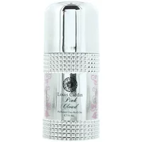 Silver Louis Cardin Pink Cloud deodorant roll-on, 50ml, with textured grip and floral accents.