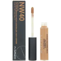 MAC Studio Fix 24-Hour Liquid Concealer NW40, beige tube with black cap and applicator wand, black box packaging.