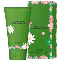 Green tube of Marc Jacobs Daisy Wild Shower Gel, 150ml, with white daisies, next to matching floral box.