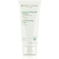 White tube of Mary Cohr Fresh Cleansing Cream, green text, aloe vera graphic, 200ml size.