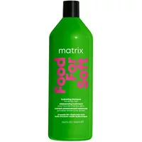 Green Matrix Food For Soft Hydrating Shampoo 1000ml bottle with pink text and black cap.