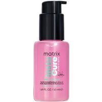 Pink Matrix Instacure Build-A-Bond Billion Bond Oil bottle with black pump and white text, 50ml.