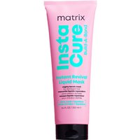 Pink tube of Matrix Instacure Build-A-Bond Instant Revival Liquid Mask, 250ml, with turquoise and black text.