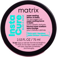 Matrix Instacure Build-A-Bond Leave-In Balm, 75ml, black and pink round container with turquoise text.