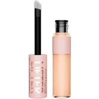 Maybelline Lifter Concealer 15 with pink cap, black applicator, clear bottle showing light beige liquid.