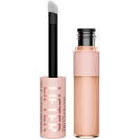 Maybelline Lifter Concealer 25, peach tube, black wand, white applicator, 11 ml, sleek design.