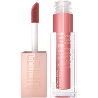 Maybelline Lifter Gloss 03 Moon, pink gloss in clear tube with large doe-foot applicator and embossed cap.