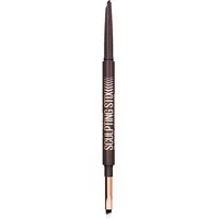Maybelline Sculpting Stix 2-In-1 Eyeliner & Brush, dark brown casing, retractable tip, and angled brush end.